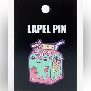 Frog Strawberry Milk Carton Enamel Pin Hot Topic‎